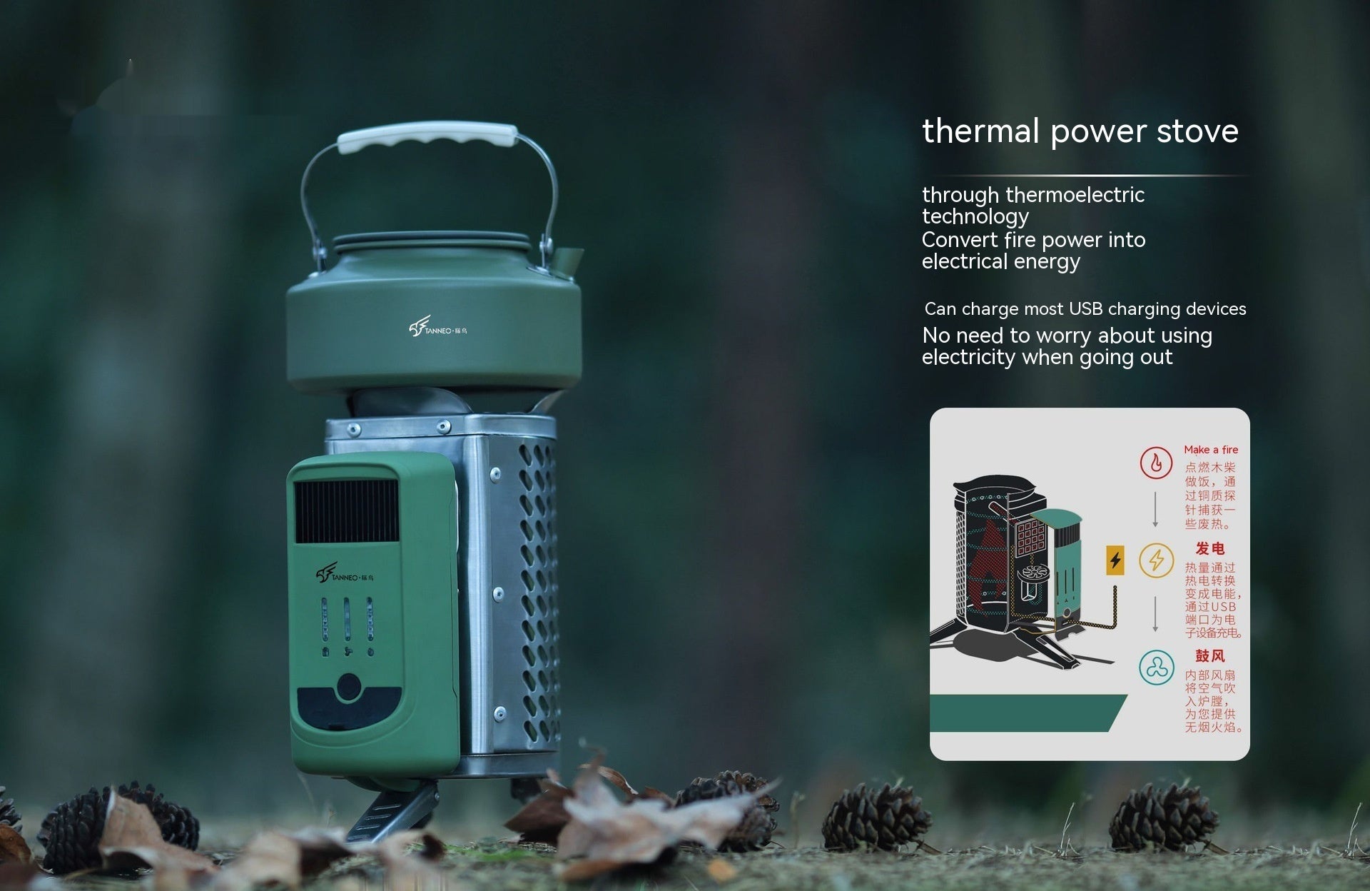 Folding Thermal Camping Stove For Outdoor Cooking