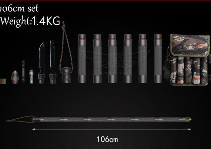 Multifunctional Outdoor Tactical Hiking Walking Stick
