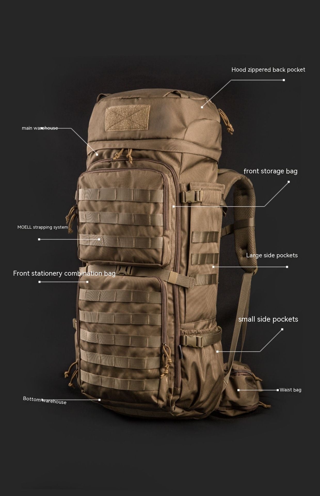 Outdoor Camouflage Backpack For Men Women
