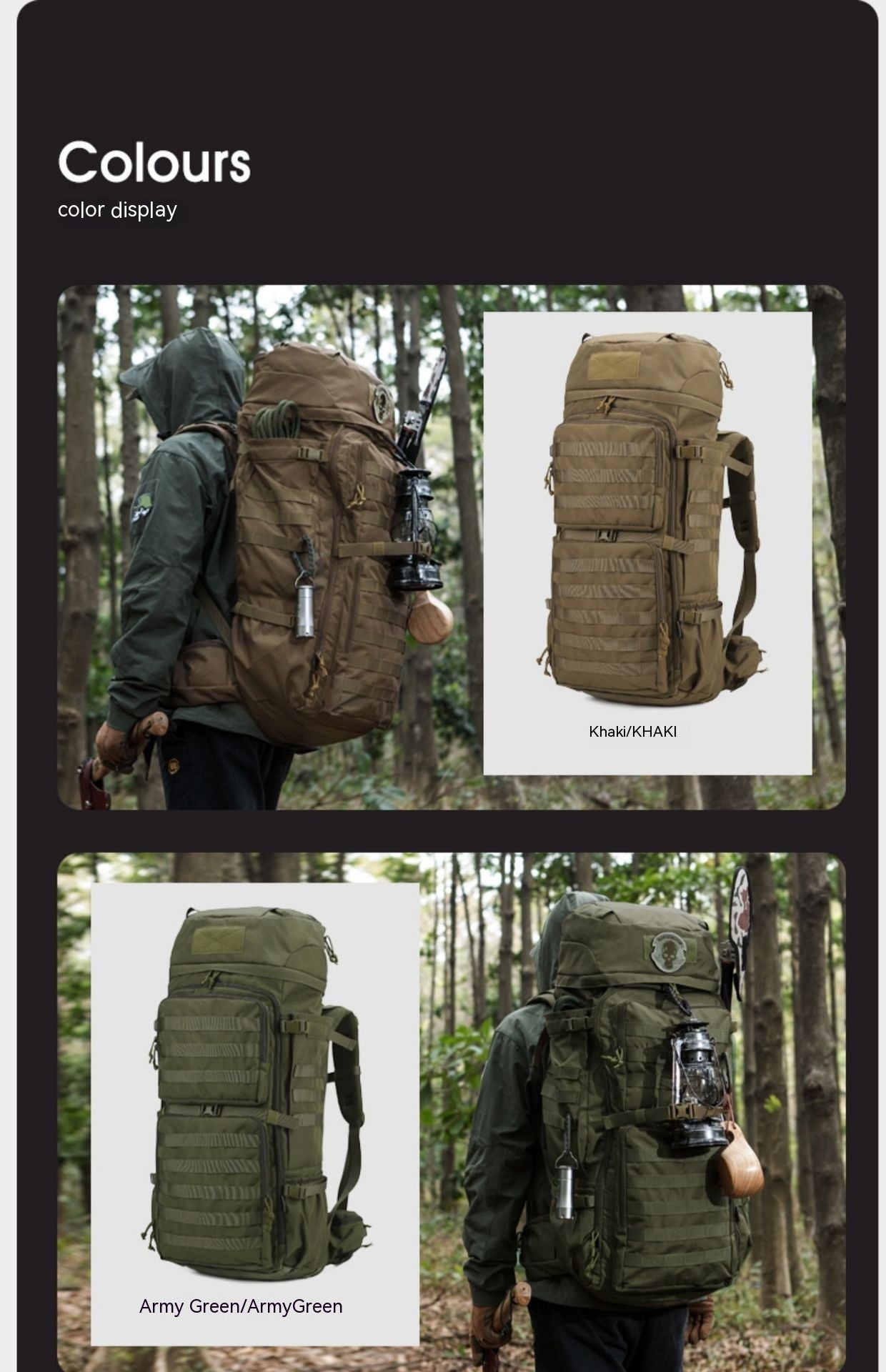 Outdoor Camouflage Backpack For Men Women