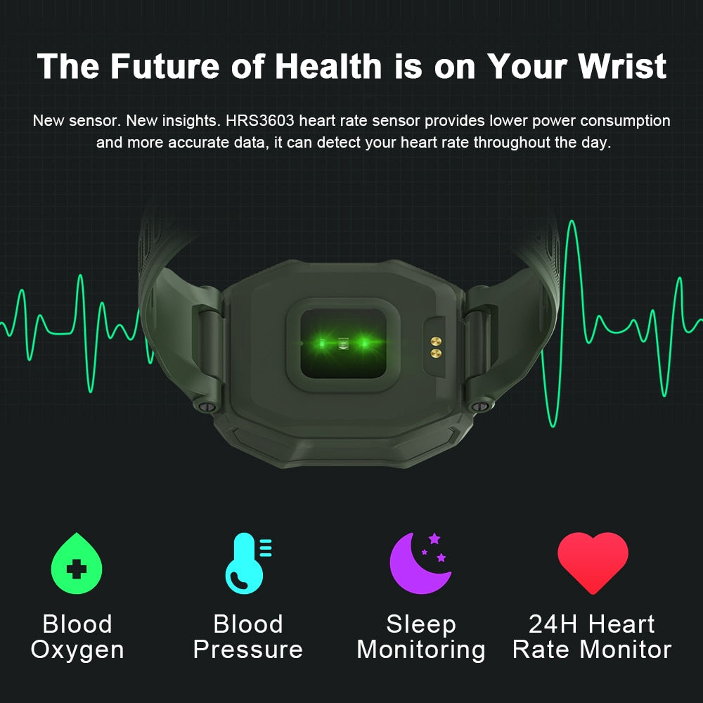 Rugged Smart Watch Fitness Tracker