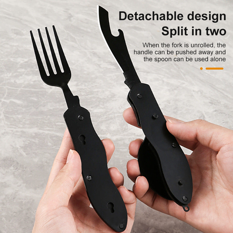 Multifunctional Stainless Steel Camping Tableware Set