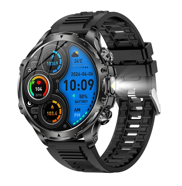 AK75 Smart Watch Fitness Tracker Flashlight