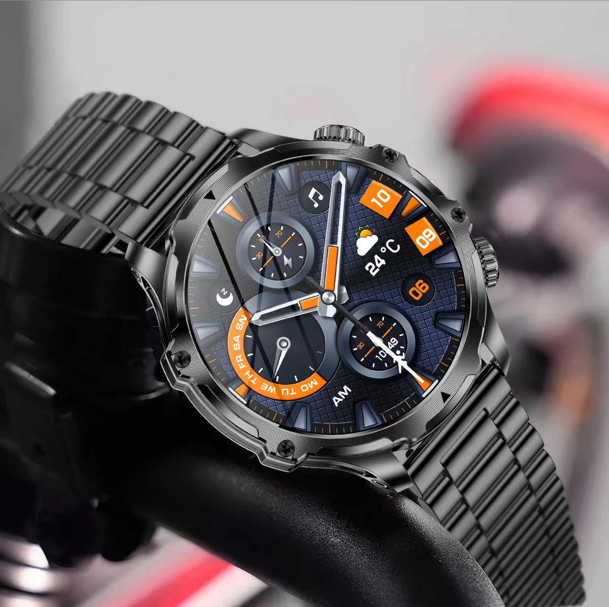 AK75 Smart Watch Fitness Tracker Flashlight
