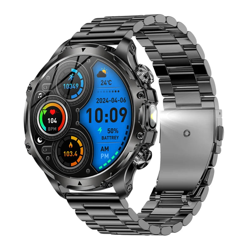 AK75 Smart Watch Fitness Tracker Flashlight