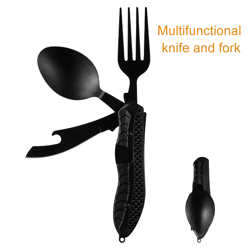 Multifunctional Stainless Steel Camping Tableware Set