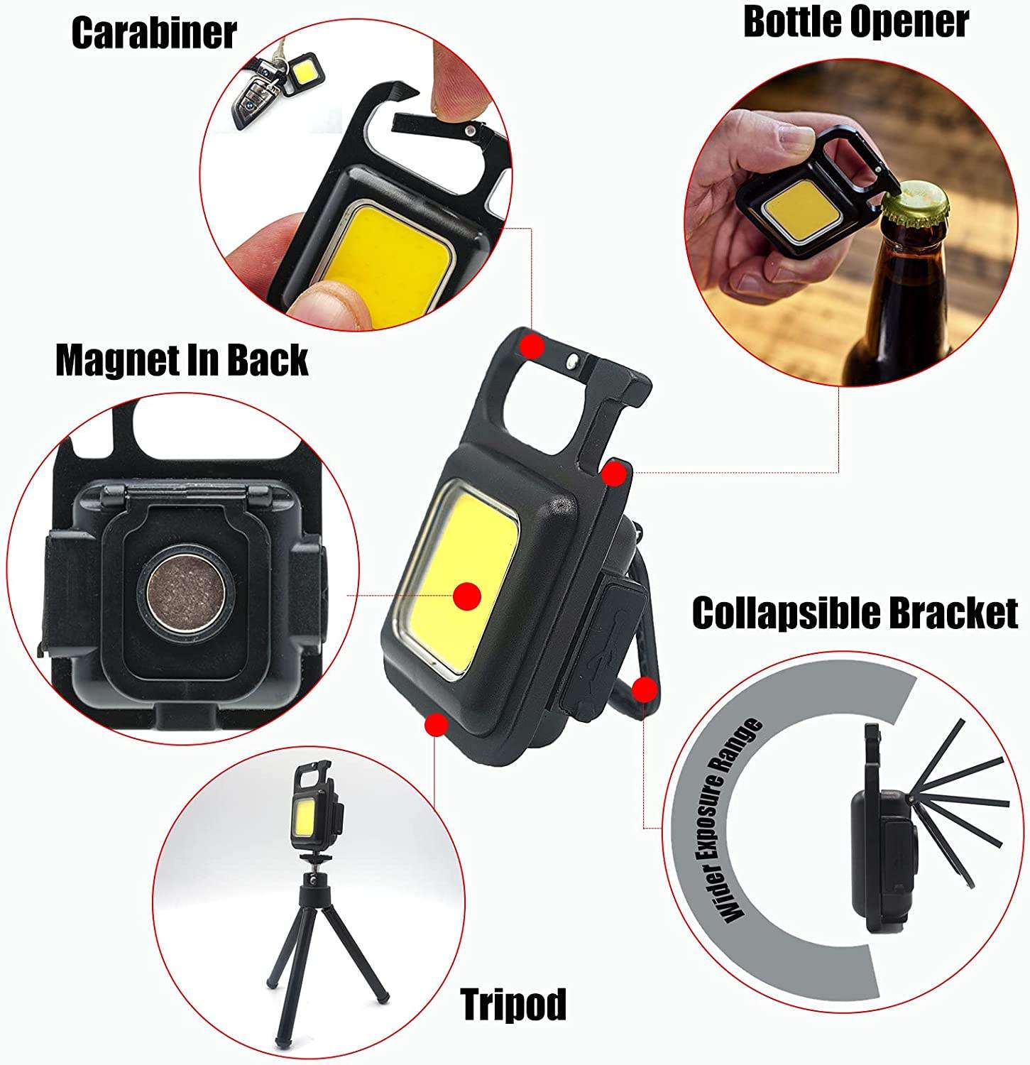 Mini COB Rechargeable Magnetic Work Light