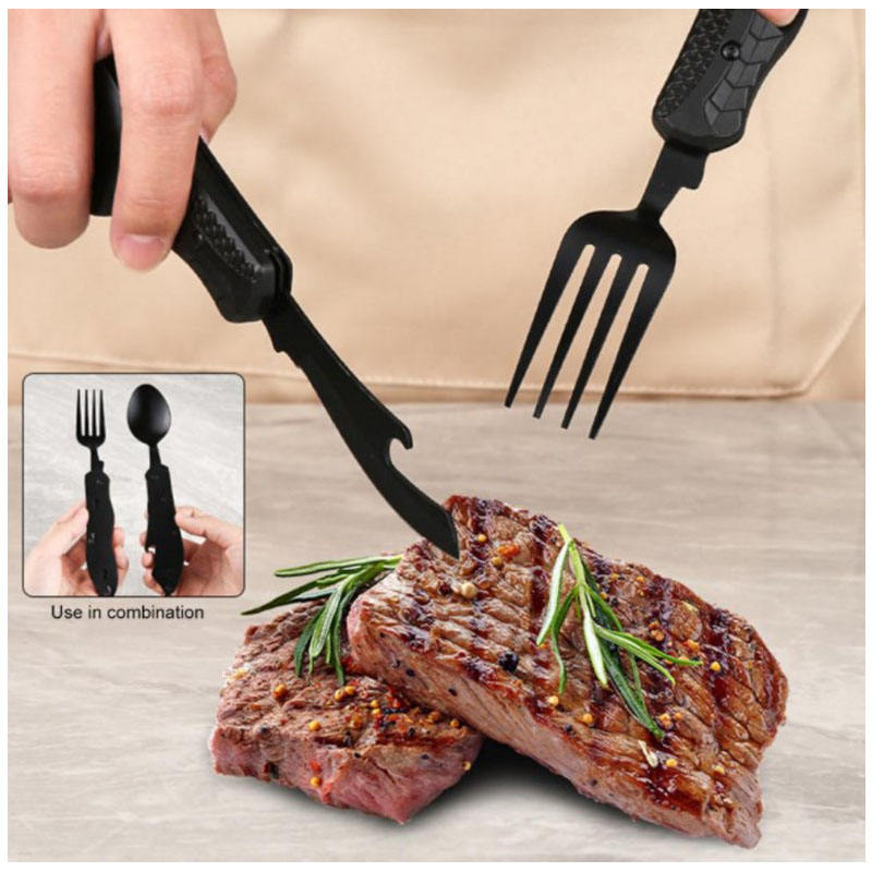 Multifunctional Stainless Steel Camping Tableware Set