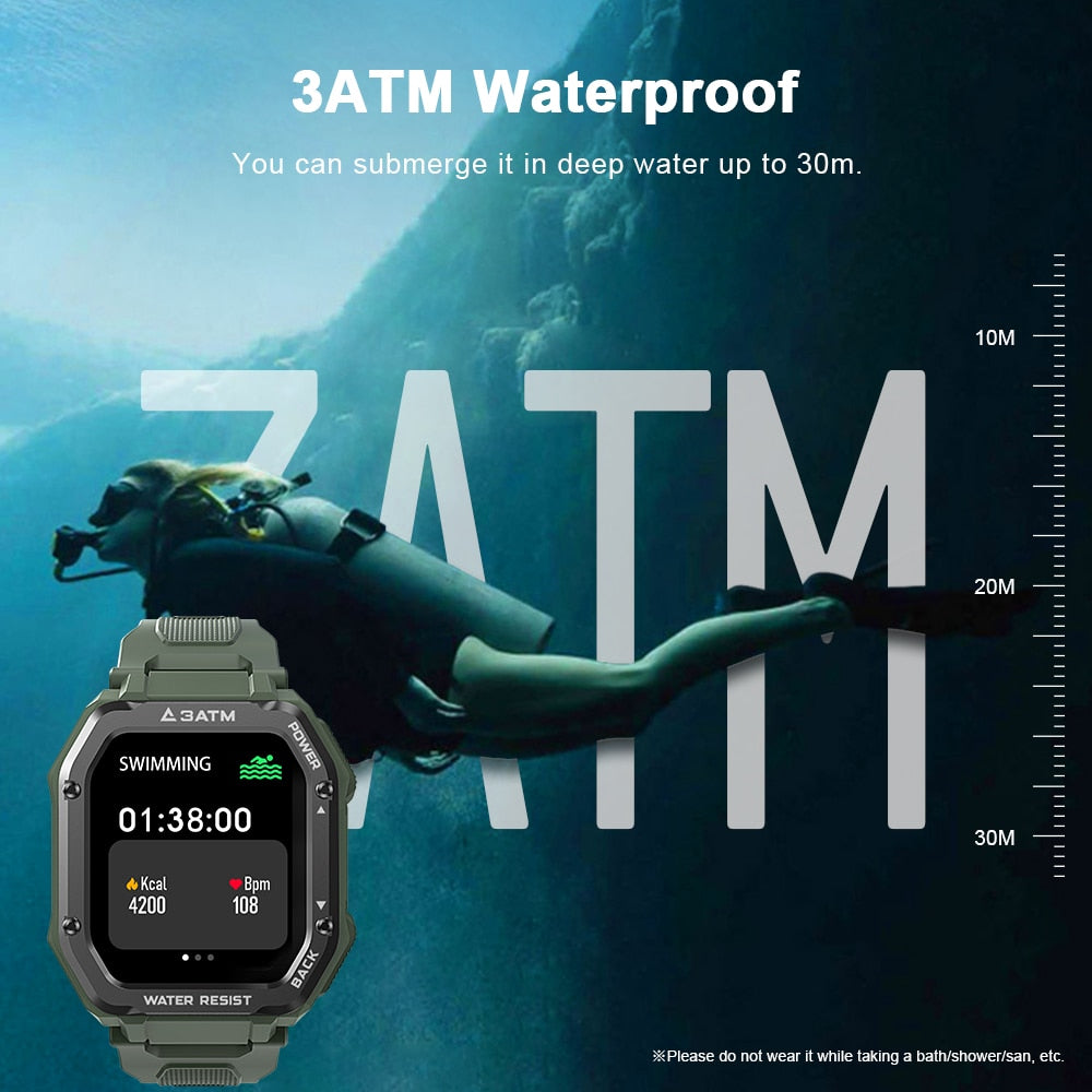 Rugged Smart Watch Fitness Tracker