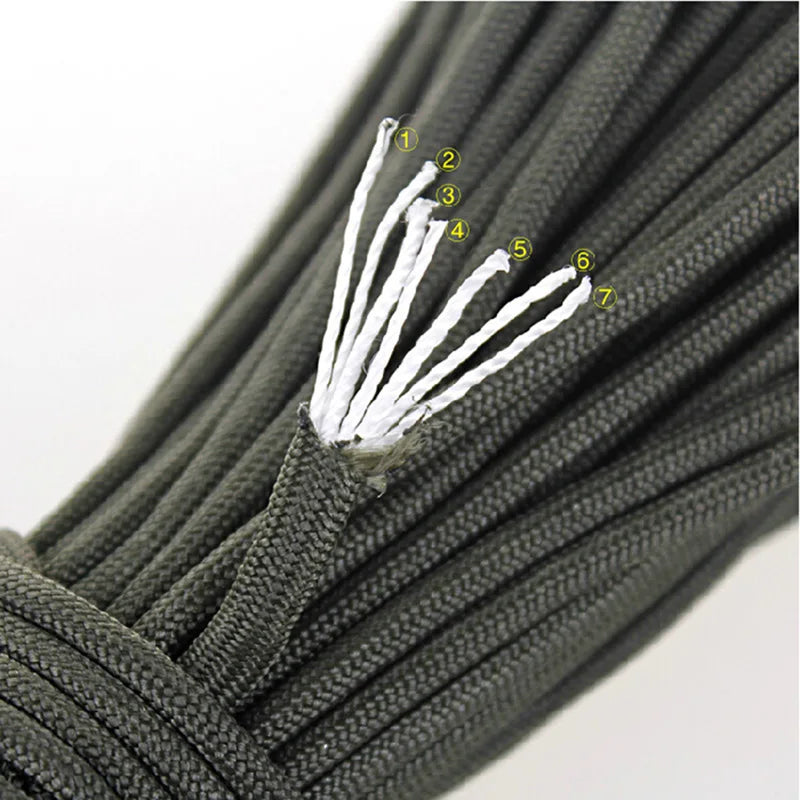 7 Core 550 Paracord Rope For Camping Hiking