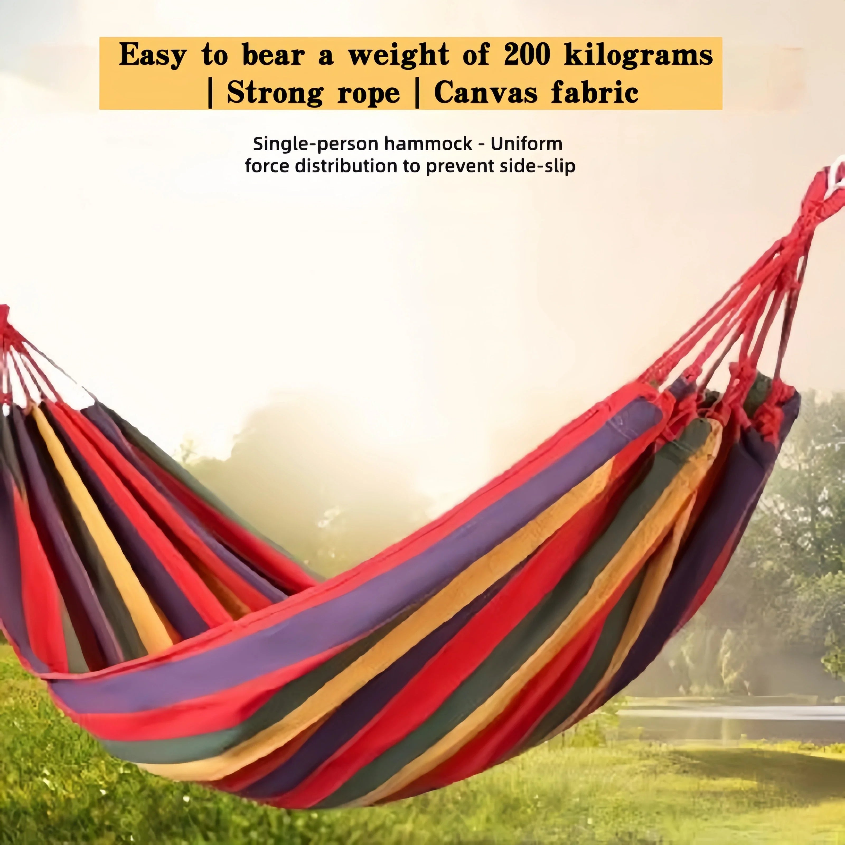 Thick Canvas Portable Camping Hammock For Adults