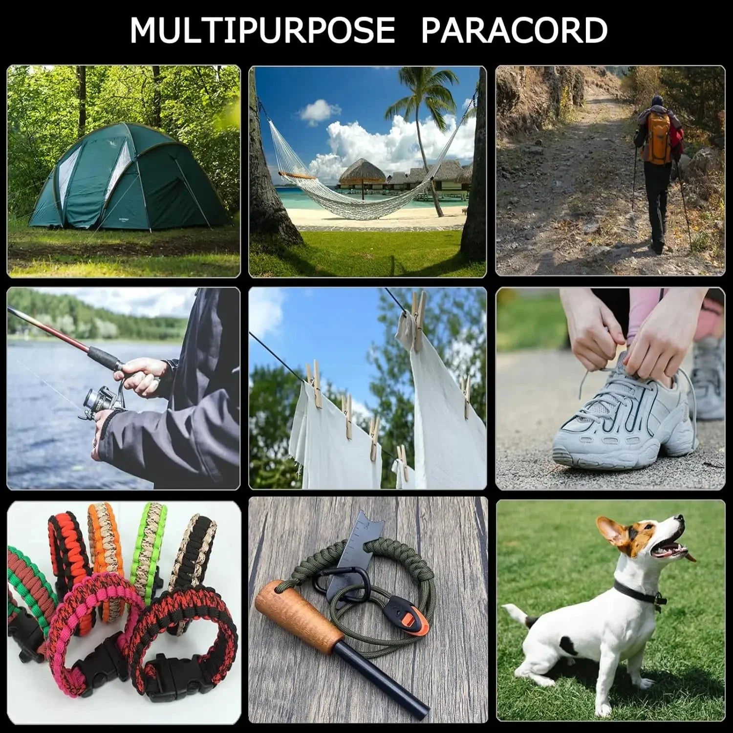 7 Core 550 Paracord Rope For Camping Hiking