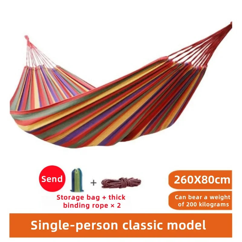 Thick Canvas Portable Camping Hammock For Adults