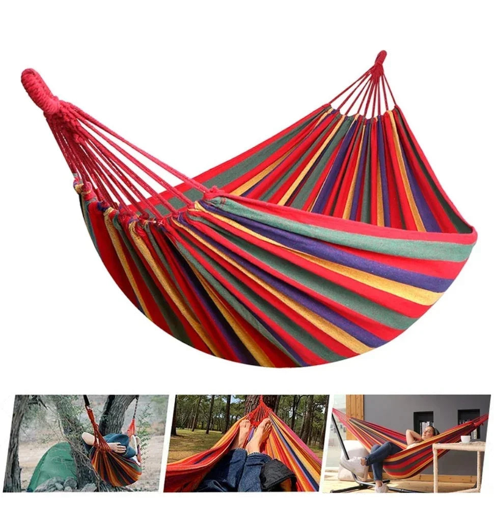 Thick Canvas Portable Camping Hammock For Adults