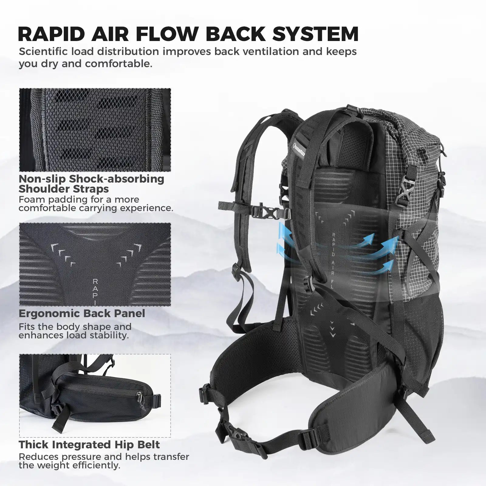 Large Capacity Hiking Backpack Waterproof